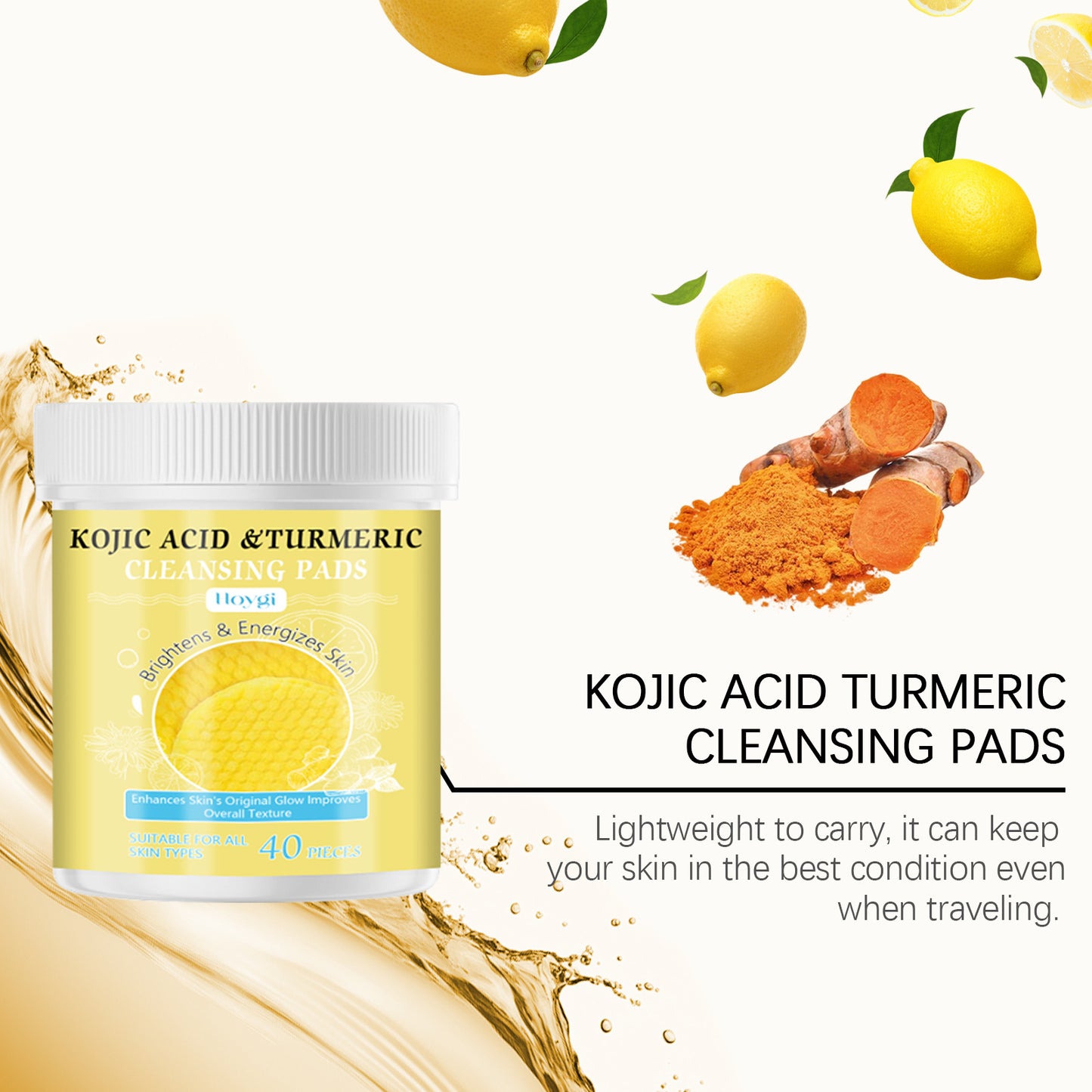 AureliaBright™ Turmeric + Kojic Acid Radiance Cleansing Pads